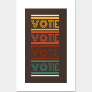 VOTE - Retro Repeat - Get Out The Vote Design Posters and Art